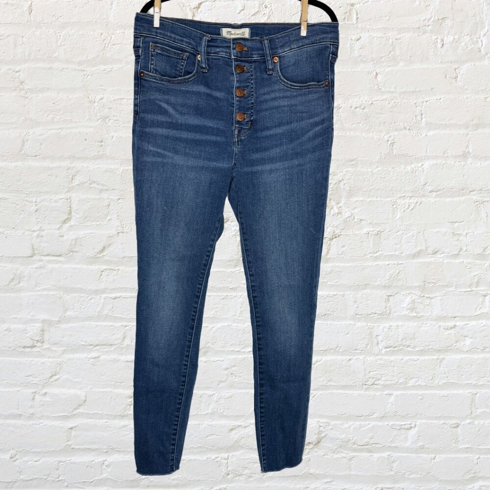 Women's Madewell 9" Mid-Rise Skinny Button-Fly Jeans Size 29
